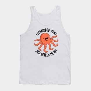 Cephalopod Puns Just Kraken Me Up Funny Animal Puns Tank Top
